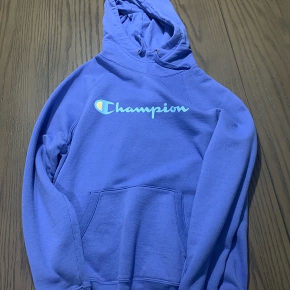 Blue Hoodie Champion Worn Once - Picture 1 of 2